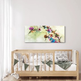 Obraz - Maľba kvetu (120x50 cm)