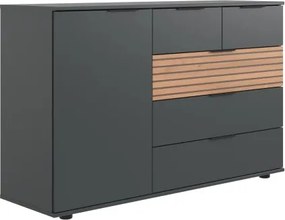 Komoda so zásuvkami Rotterdam, grafit/dub artisan%