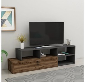 TV stolík/skrinka Nululo (orech svetlý + antracit) . Akcia -20%. Vlastná spoľahlivá doprava až k Vám domov. 1095160