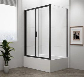 Polysan Polysan, DEEP BLACK obdĺžniková sprchová zástena 1200x750mm L/P varianta,číre sklo, MD1216B-01
