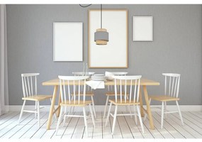 Závesné svietidlo Boho Spider, 1x jutové/sivé textilné tienidlo