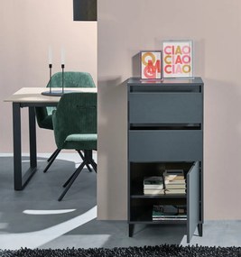 Komoda so šuplíkmi Cologne, 50 cm, antracitová