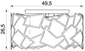 Stropné svietidlo CAMO 3xE27/15W/230V zlatá