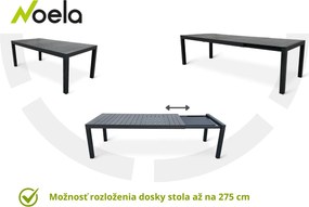 Noela Záhradný jedálenský set Grande Pasto + 8x kovová stolička Pia