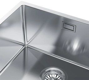 Erga HD, 1-komorový oceľový drez 440x440x210 mm, oceľová, ERG-MLS-HD4444