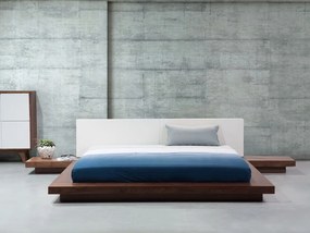 Manželská posteľ 180x200 cm Zina (biela) (s LED osvetlením). Vlastná spoľahlivá doprava až k Vám domov. 1035514