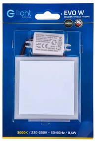 Schodiskové LED svietidlo Evo, 1x LED 0,6w, 3000k, w