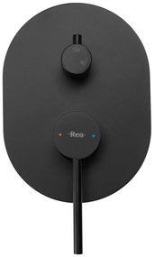 Rea Oval, podomietková sprchová sada + BOX, čierna matná, REA-P8467