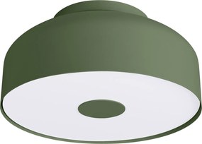 Stropné svietidlo Omiq, 1x olivovo zelené kovové tienidlo, (biely plast), (fi 30 cm)