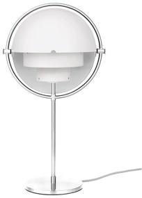 GUBI Multi-Lite stolná lampa chróm/biela