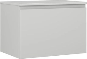 Mexen Orio, kúpeľňová skrinka 70 cm s hornou časťou, 1 zásuvka, sivá matná, 91A10-07047-1-BFC62
