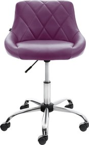 Pracovná stolička Lazio koženka - fialová