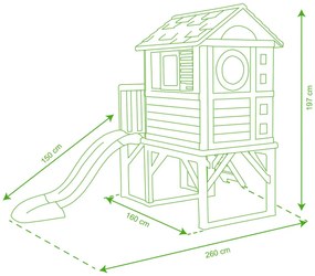Záhradný domček so šmýkačkou Smoby Pilings