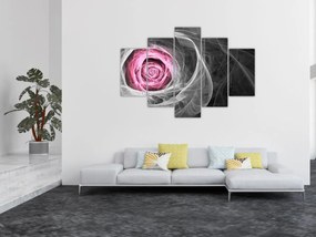 Obraz - Abstraktné ruže, fuchsiová (150x105 cm)