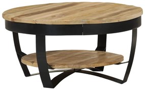 vidaXL Konferenčný stolík, surový mangový masív 65x32 cm