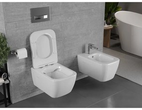 Mexen MARGO, závesné wc s pomaly padajúcim WC sedátkom, 51 x 35 cm, biela, 30420900