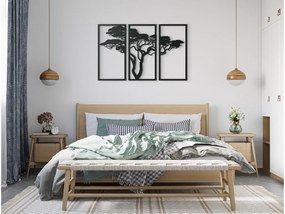 drevko 3-dielny obraz Africký strom Rozmer obrazu: 28 x 44,5 cm, Farba dekorácie: Čierna