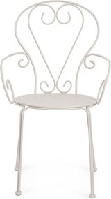 Béžová kovová záhradná stolička Etienne – Bizzotto