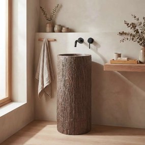 Rea Rossana, voľne stojace umývadlo 395×395×855 mm, hnedá matná, REA-U0605