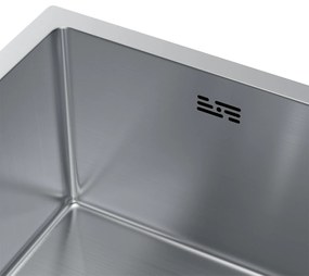Erga HD, 1-komorový oceľový drez 370x450x210 mm, oceľová, ERG-MLS-HD3745