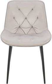 Jedálenská stolička Wallace - zamat - Sivá
