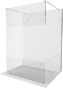 Mexen Kioto, sprchová zástena Walk-In 100 x 200 cm, 8mm číre sklo-námraza, brúsená oceľ profil,  800-100-002-97-35