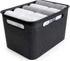 Rotho Úložný box s rúčkami BRISEN 16l, 36x26,2x21cm, čierny