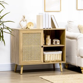 HOMCOM Úložný Buffet Skriňa s 1 Dverami Mŕtneho Efektu - rozmer 80Š x 39H x 70V cm | Aosom