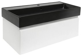 Kúpeľňová skrinka s umývadlom SAT Evolution 98x30x44,8 cm biela matná SATEVO100WMU2B