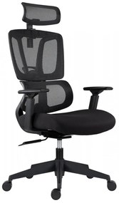 Kancelárska ergonomická stolička FAMORA — čierna, nosnosť 130 kg