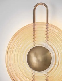 LED zlato-amber nástenné svietidlo Nous