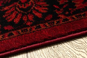 Koberec ORIENT 5125 so strapcami / rám, orientálny / klasický, bordový / čierny