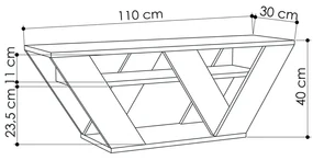 TV stolík Pipralla White