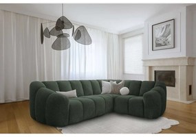 Tmavozelená rohová pohovka (pravý roh/do L) Shell – Miuform