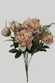 Marhuľová umelá kytica s ružami 55cm