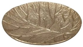 Kovová misa List 14cm zlatá