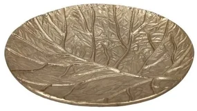 Kovová misa List 14cm zlatá