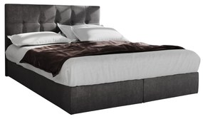 Manželská posteľ Boxspring 140 cm Porto Comfort (sivá) (s matracom a úložným priestorom). Vlastná spoľahlivá doprava až k Vám domov. 1056298