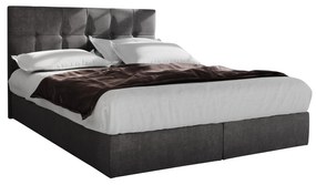 Manželská posteľ Boxspring 160 cm Porto (sivá) (s matracom a úložným priestorom). Vlastná spoľahlivá doprava až k Vám domov. 1047308