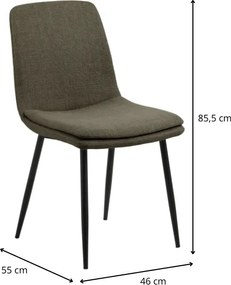 Jedálenská stolička Becca tmavozelená
