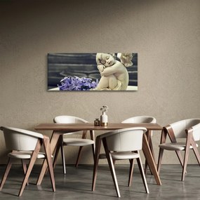 Obraz anjelika s kvetinou (120x50 cm)
