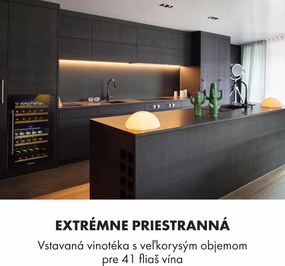 Klarstein Vinsider 41 vstavaná dvojzónová vinotéka Onyx 41 fliaš