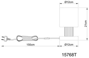 Globo 15768T - Stolná lampa ALEIDIS 1xE27/25W/230V