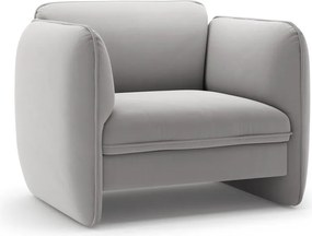 Svetlosivé zamatové kreslo Georgia – Micadoni