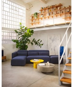 Kovový okrúhly konferenčný stolík v horčicovej farbe ø 72 cm Fleksa – Kave Home