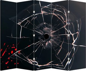 Paraván - Abstrakcia rozbité sklo (210x170 cm)