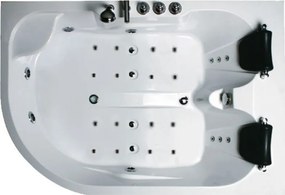 BPS-koupelny Hydromasážna vírivá vaňa Carmen 631L 180x120, ľavá