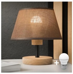 Brilagi - LED Stolná lampa ANTHONY 1xE14/40W/230V dub/hnedá