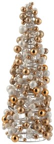 Medeno-krémový perličkový stromček Baubles - Ø 18*45 cm