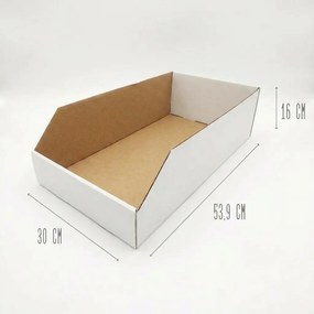 KARTON PAK Úložné boxy na oblečenie, organizéry do skrine BIELY KARTÓN 30 x 54 cm
